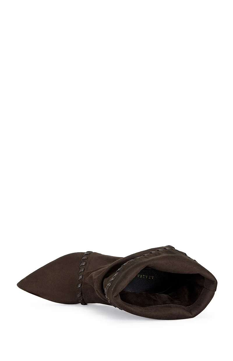 AZALEA WANG Women's Brown Wink Stiletto Booties