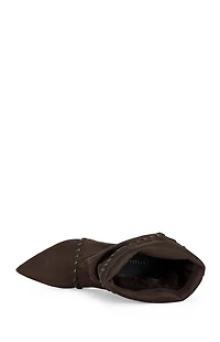 AZALEA WANG Women's Brown Wink Stiletto Booties