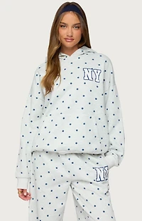 Edikted NY Babe Polka Dot Hoodie