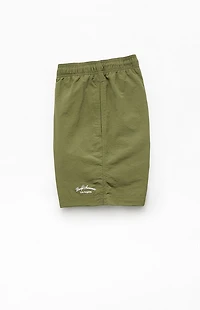 Pacsun Green Collegiate 6.5" Swim Trunks
