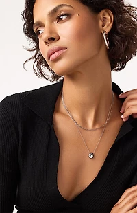 Ana Luisa Pebble Mini Silver Pendant Necklace
