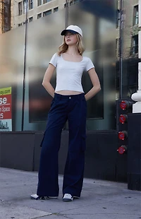 John Galt Silver Brenna Short Sleeve Top