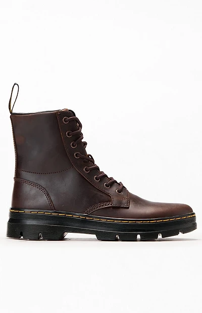 Dr Martens Crazy Horse Combs Leather Lace Up Boots