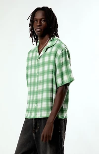 Pacsun Green Plaid Hanson Short Sleeve Shirt
