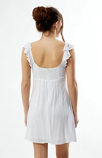 LA Hearts Keyhole Babydoll Mini Dress