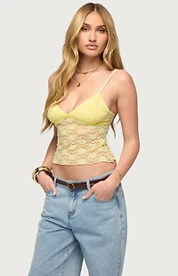 Edikted Eira Sheer Lace Tank Top