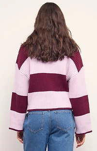 MINKPINK Freja Striped Chunky Knit Sweater
