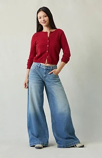 Pacsun Sloane Low Rise Ultra Baggy Jeans Medium Blue