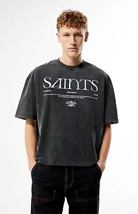 Pacsun Saints Washed Cropped Boxy T-Shirt