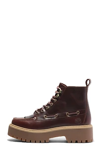 Timberland Women's Burgundy Stone Street Mid Lace-Up Boots