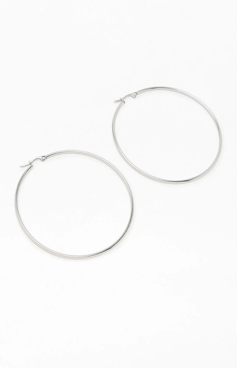 Pacsun Basic Silver Hoop Earrings