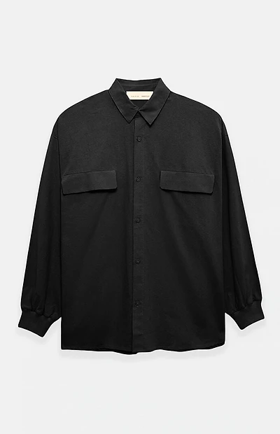 Fear of God ESSENTIALS Jet Black Oxford Button Down Shirt