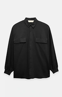 Fear of God ESSENTIALS Jet Black Oxford Button Down Shirt