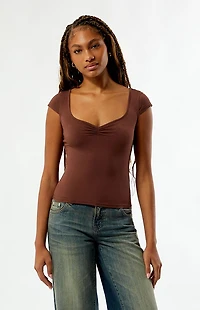 Your Favorite Eleanor Ruched V-Neck Top