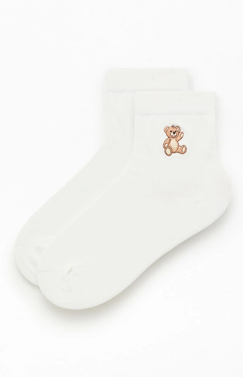 John Galt Teddy Bear Embroidered Ankle Socks