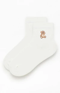 John Galt Teddy Bear Embroidered Ankle Socks