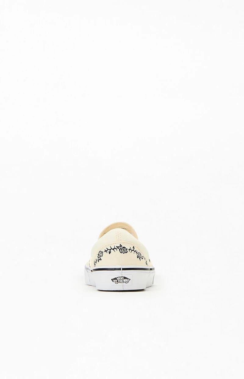Vans Rose & Thorn Embroidered Classic Slip-On Shoes