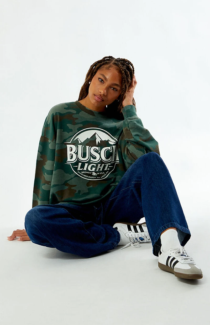 BUSCH LIGHT Camo Crew Neck Sweatshirt