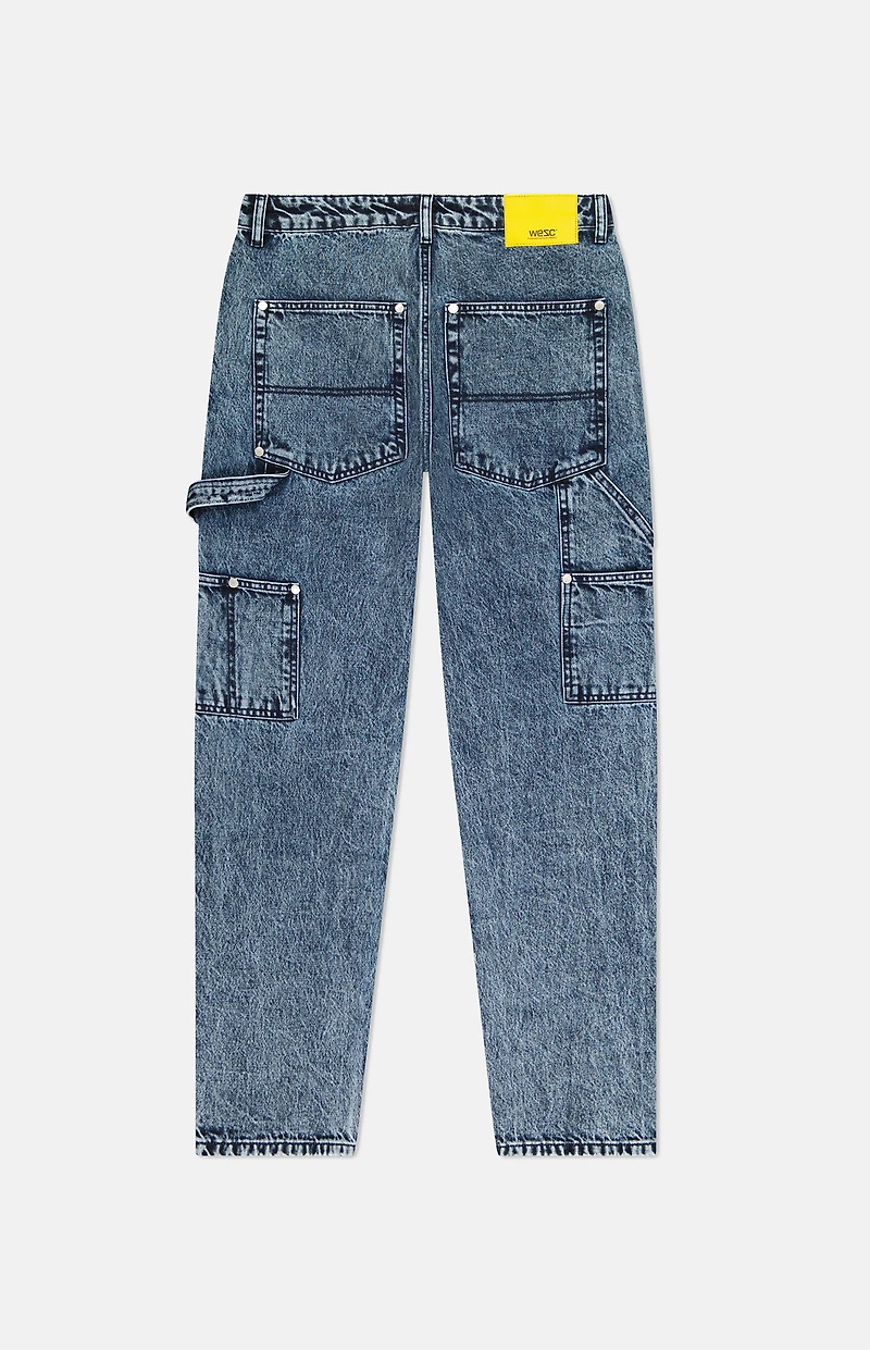 WeSC Acid Wash Denim Carpenter Pants