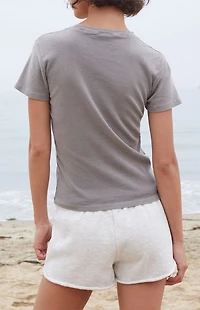 John Galt Gray Loreen Short Sleeve Top