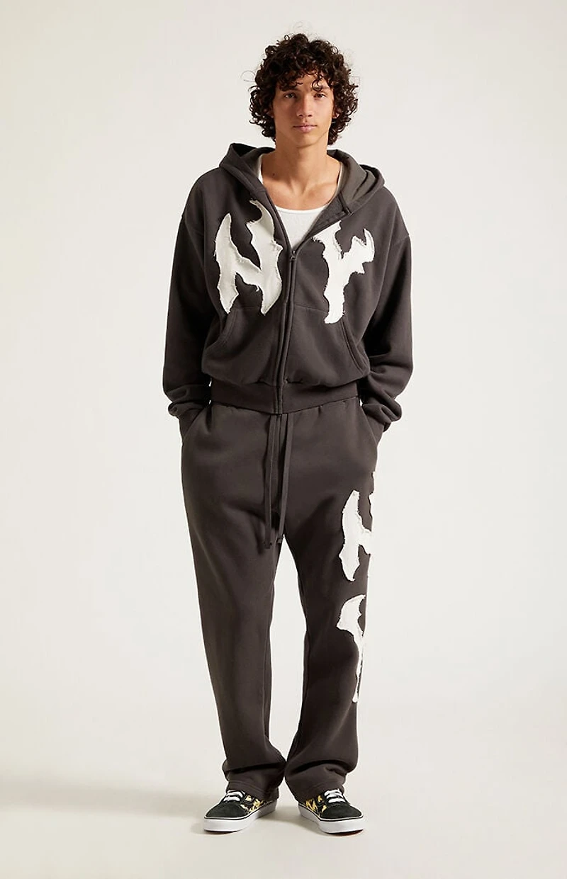 Pacsun NY Raw Applique Baggy Sweatpants