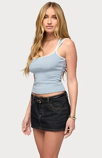 Edikted Valentina Striped Square Neck Tank Top