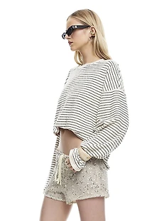 LIONESS Cheri Striped Long Sleeve Top