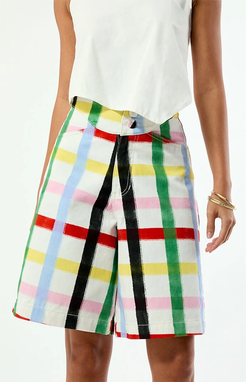 Sixxta Rainbow Confetti Wishes Jorts