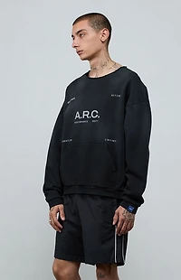 A.R.C. Black Vintage Wash Heavyweight Fleece Cutoff Sweatshirt