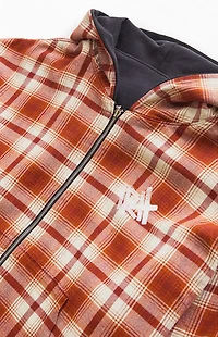 LRH MADE x Pac Artist Network Keep Building Reversible Flannel Zip Hoodie