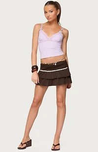 Edikted Fran Lacey V Neck Tank Top