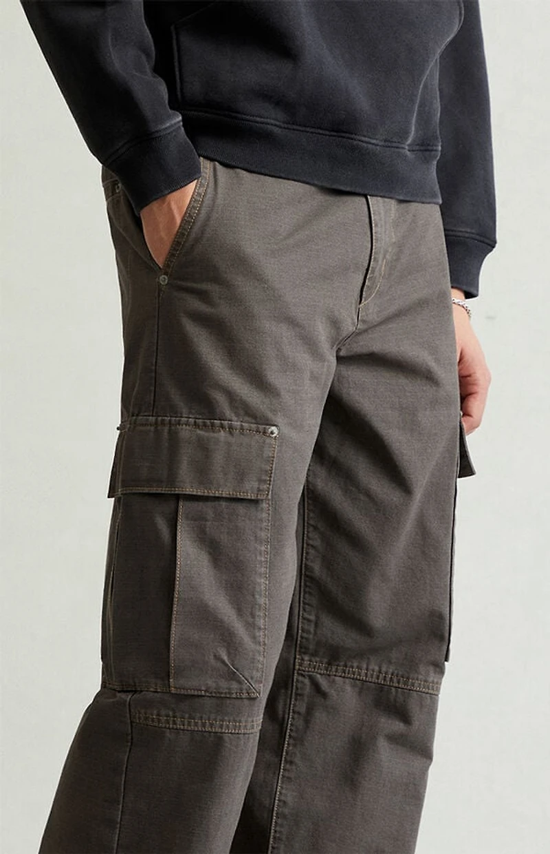 Pacsun Dylan Baggy Cargo Pants Ripstop Faded Black