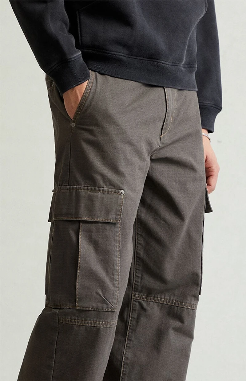 Pacsun Dylan Baggy Cargo Pants Ripstop Faded Black