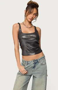 Edikted Laidie Metallic Tank Top