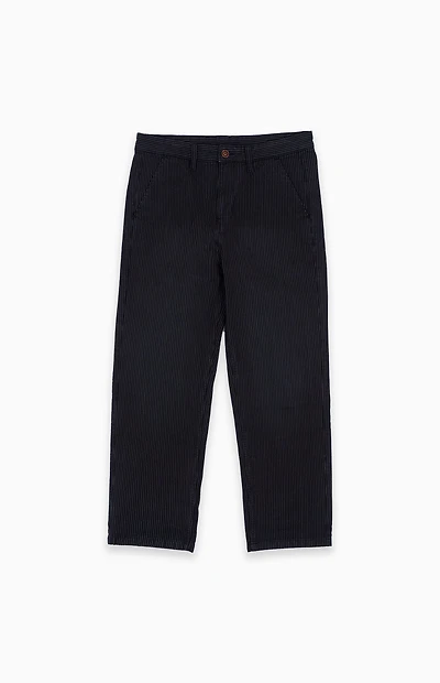 LOST Slacker Black Pinstripe Pants