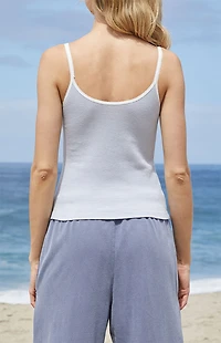 John Galt Striped Skylar Teddy Bear Embroidered Tank Top