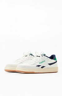 Reebok Kids White & Green Club C Revenge Shoes