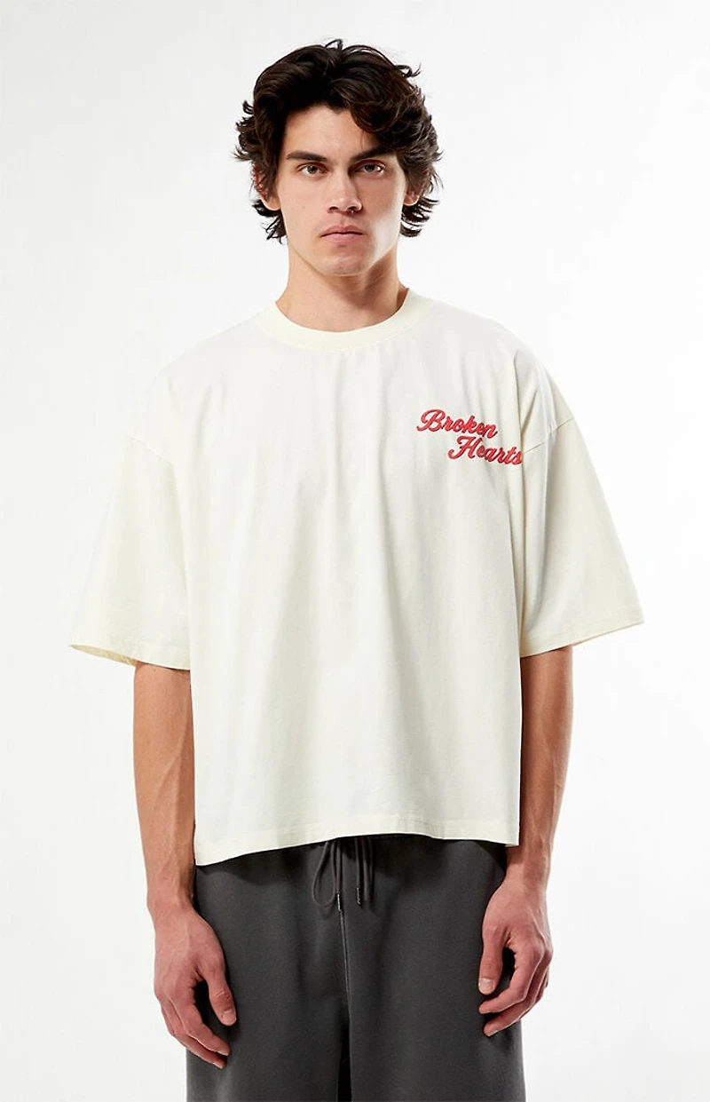 Pacsun Dead Hearts Club Cropped Boxy T-Shirt