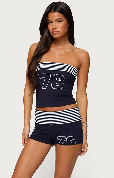 Edikted 76 Stripey Fold Over Tube Top