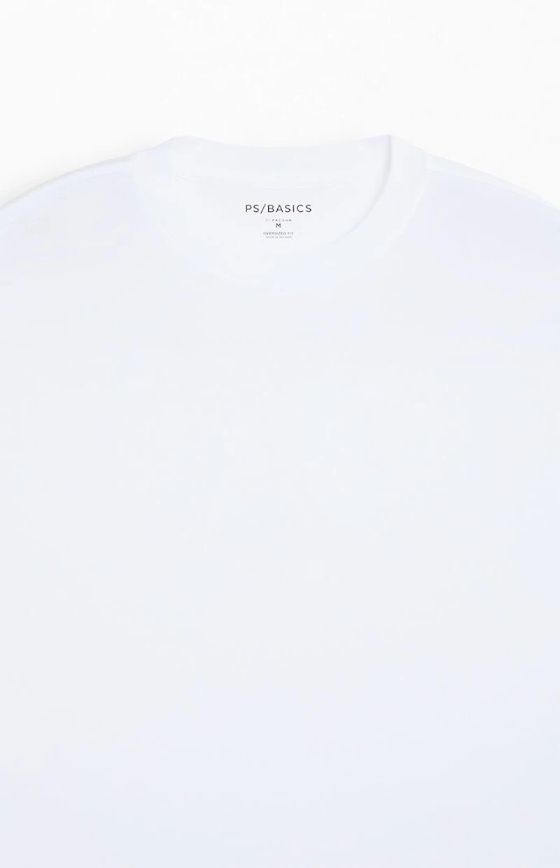 PS Basics White Basic Oversized T-Shirt