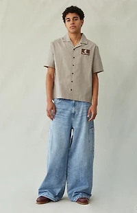 Pacsun Ryder Ultra Baggy Jeans Cargo Light Blue