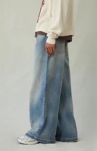 Pacsun Ryder Ultra Baggy Jeans Medium Blue Tint