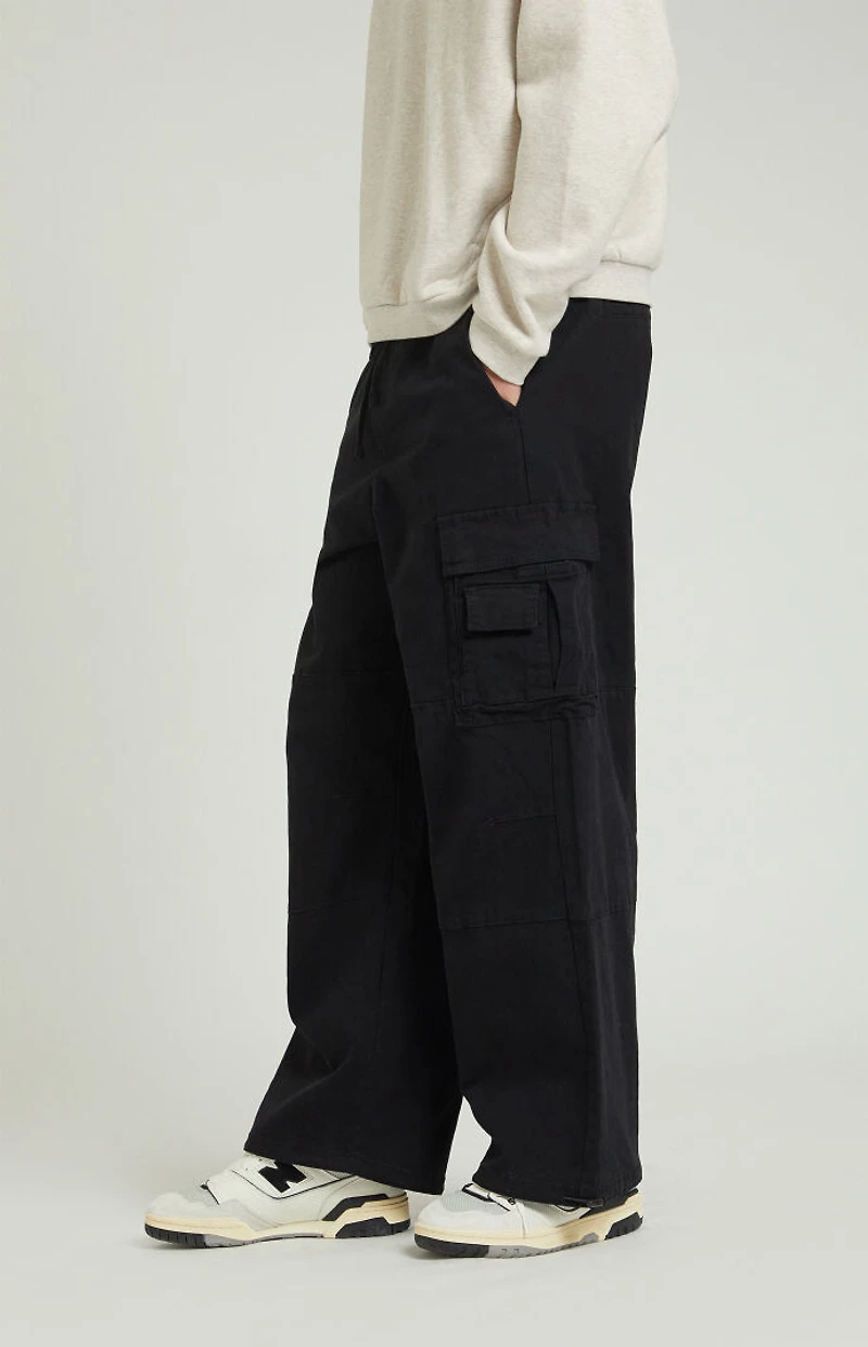 Pacsun Stretch Black Extreme Baggy Cargo Pants