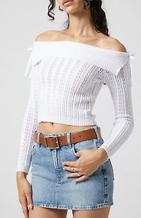 Beverly and Beck Elizabeth Off-The-Shoulder Sweater