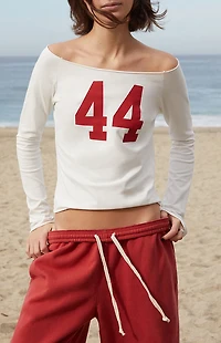 John Galt White 44 Bonnie Off-The-Shoulder Top