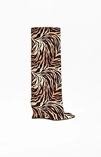 AZALEA WANG Women's Kenya Tiger Wedge Boots