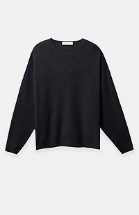Fear of God ESSENTIALS Vintage Black Waffle Knit '90s Crew Neck Sweater