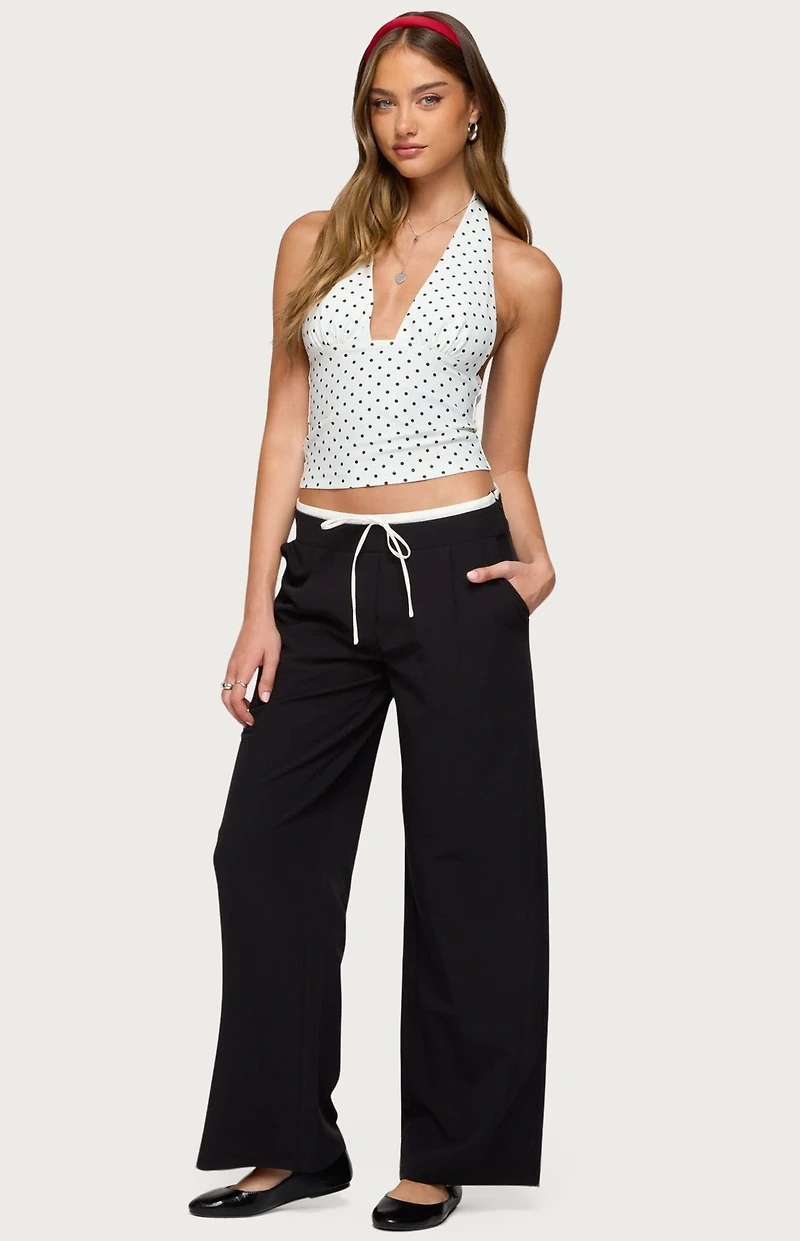 Edikted Blaire Polka Dot Halter Top