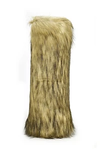 AZALEA WANG Women's Fayes Brown Faux Fur Flatform Boots