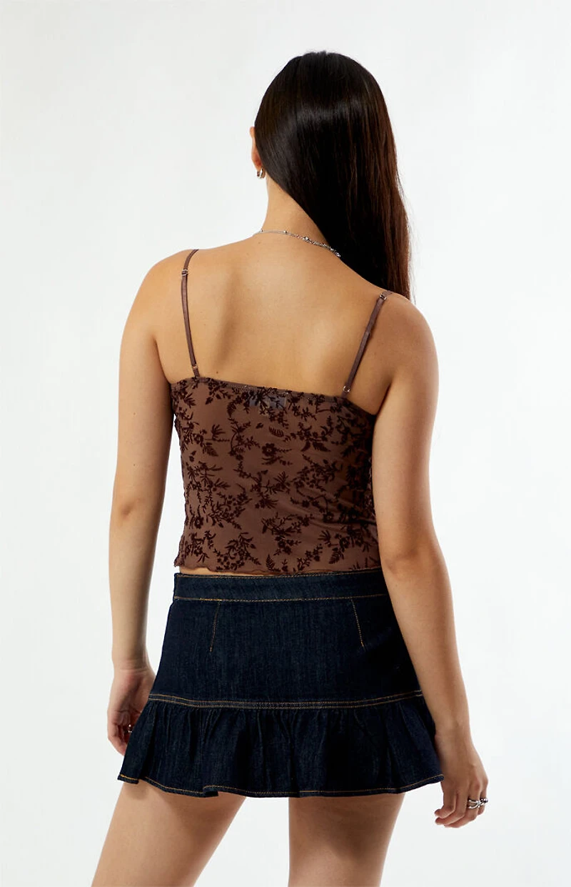 Your Favorite Hazel Burnout Velvet Floral Tank Top